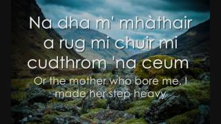 Mairead Nan Cuiread  Scottish Gaelic LYRICS  Translation [upl. by Reisman426]