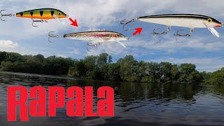 Rapala Original Floating Minnow Fishing Challenge S M L [upl. by Eyram]