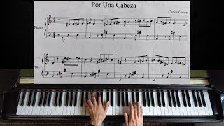 Por una Cabeza  Carlos Gardel  Piano Tutorial [upl. by Dine430]