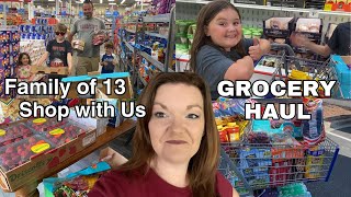 Family of 13 GROCERY SHOP amp HAUL  Large Family Vlog [upl. by Willms]