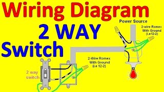 2 Way light Switch Wiring Diagrams [upl. by Aikan]