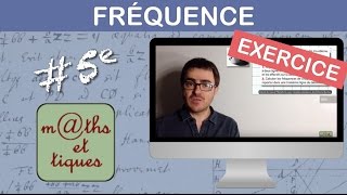 EXERCICE  Calculer des fréquences  Cinquième [upl. by Nnhoj]